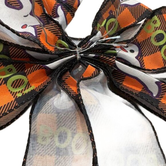 Four Boo Ghost  Halloween Premade Bows for Crafts Wreaths - Picture 4 of 4
